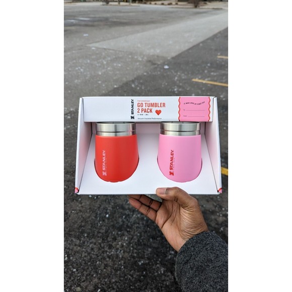 Stanley The Everyday Go Tumbler 2 Pack Target Exclusive Red & Valentine Pink 10z - Picture 1 of 1
